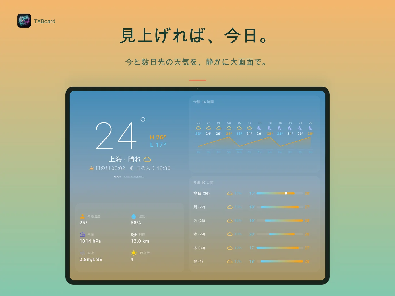 リアルタイム天気と没入感のある表現